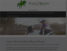 Tablet Screenshot of leapsandboundspediatrictherapy.org